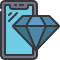 external diamond-mobile-phones-soft-fill-soft-fill-juicy-fish icon