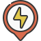 external power-location-pins-soft-fill-soft-fill-juicy-fish icon