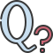 external q-letters-numbers-and-symbols-soft-fill-soft-fill-juicy-fish icon