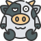 external woozy-cow-emoji-soft-fill-soft-fill-juicy-fish icon