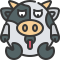 external worn-cow-emoji-soft-fill-soft-fill-juicy-fish icon