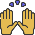 external celebrate-hands-and-gestures-soft-fill-soft-fill-juicy-fish icon