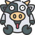 external crazy-cow-emoji-soft-fill-soft-fill-juicy-fish icon