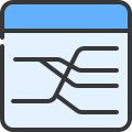 external cross-value-stream-mapping-soft-fill-soft-fill-juicy-fish icon