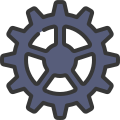 external cutout-gears-and-cogs-soft-fill-soft-fill-juicy-fish icon