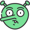external emoticon-alien-emoji-soft-fill-soft-fill-juicy-fish-4 icon