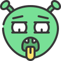 external emoticon-alien-emoji-soft-fill-soft-fill-juicy-fish-7 icon