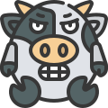 external grinding-cow-emoji-soft-fill-soft-fill-juicy-fish icon