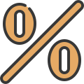 external percentage-letters-numbers-and-symbols-soft-fill-soft-fill-juicy-fish icon