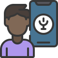 external person-voice-technology-soft-fill-soft-fill-juicy-fish icon