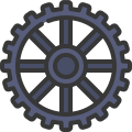 external thin-gears-and-cogs-soft-fill-soft-fill-juicy-fish icon