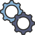 external two-gears-and-cogs-soft-fill-soft-fill-juicy-fish icon