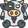 external worn-cow-emoji-soft-fill-soft-fill-juicy-fish icon
