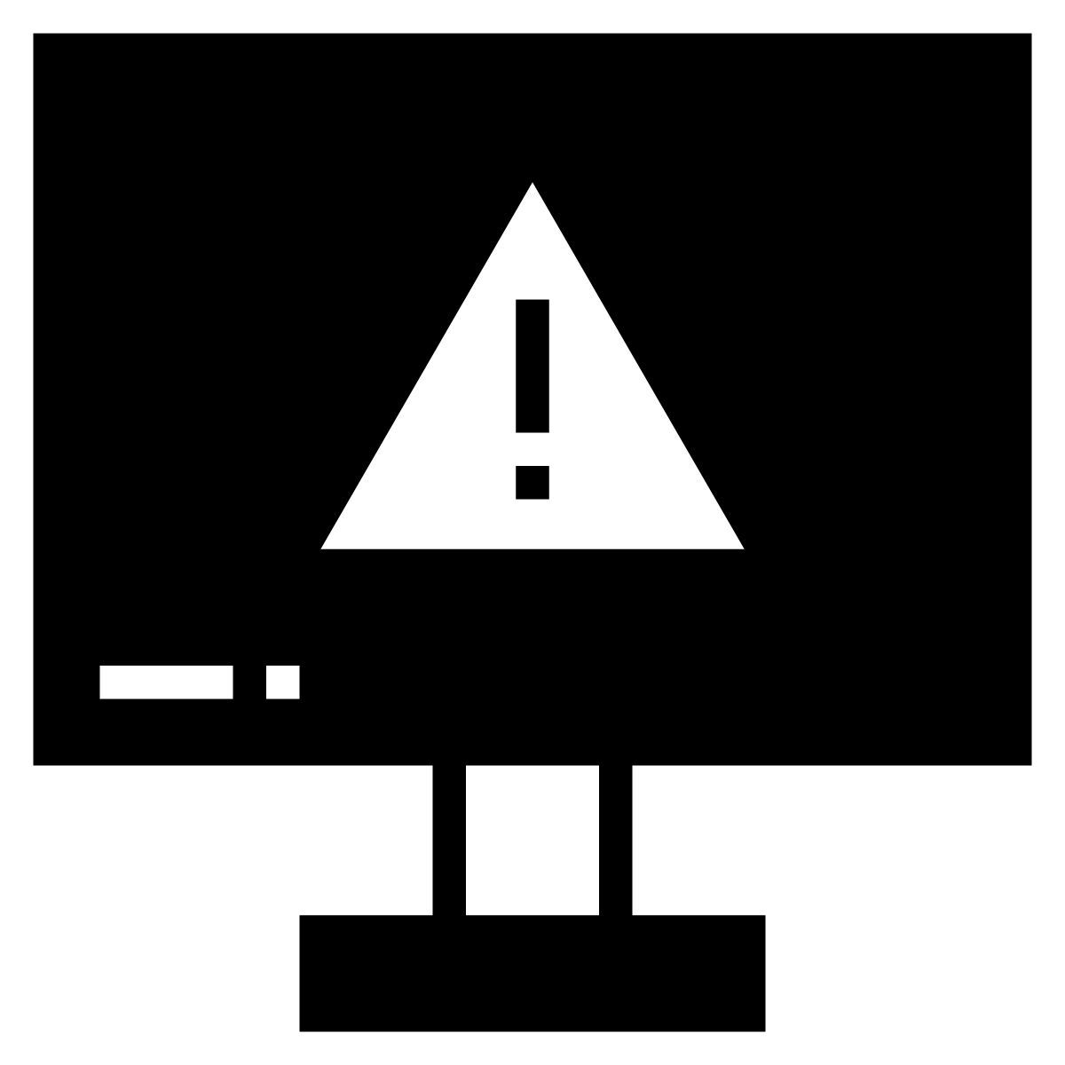 computer warning icon