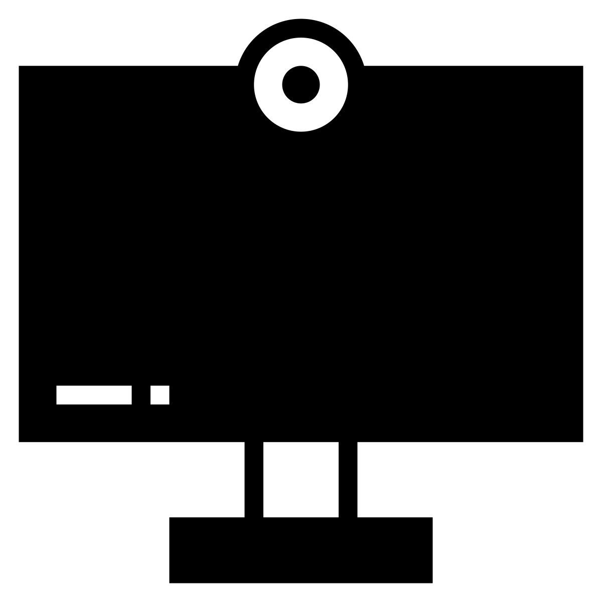 monitor with web camera icon