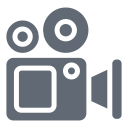 external Camcorder-school-and-learning-solid-design-circle icon