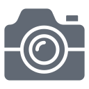 external Camera-school-and-learning-solid-design-circle-2 icon