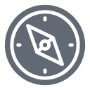 external Compass-modern-solid-design-circle icon