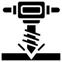 external Drill-industry-solid-design-circle-2 icon