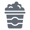 external Popcorn-fast-food-and-drinks-solid-design-circle icon