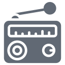external Radio-outdoor-solid-design-circle icon