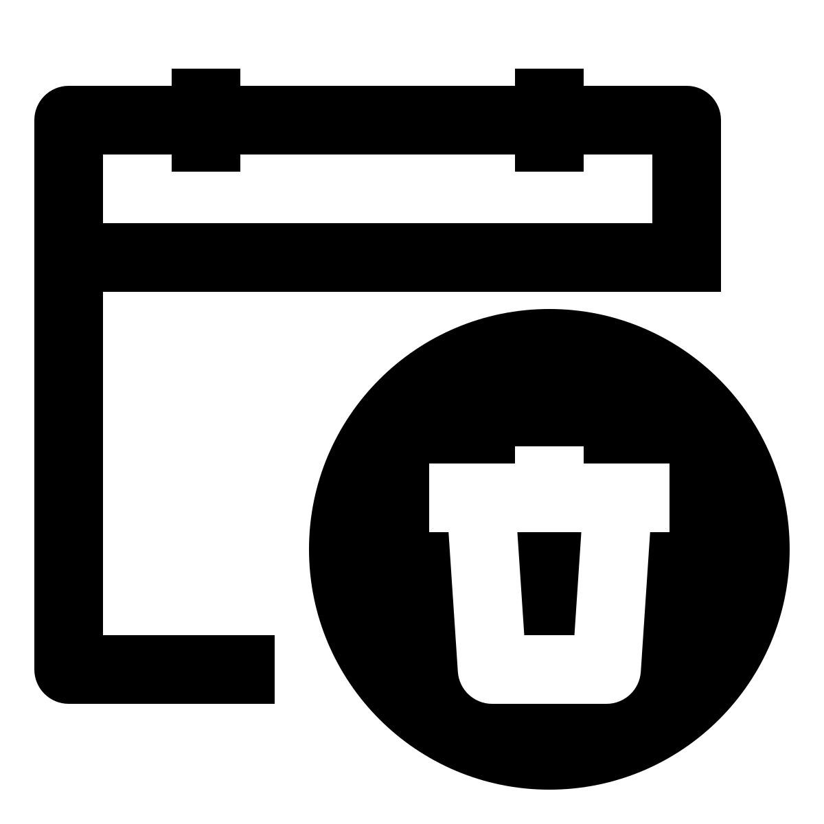 Supprimer le calendrier icon