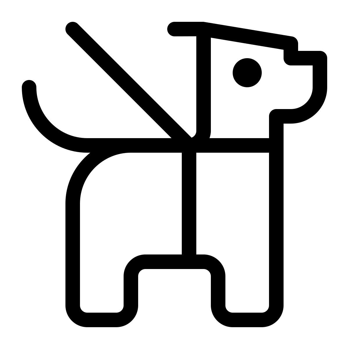 leashed dog アイコン