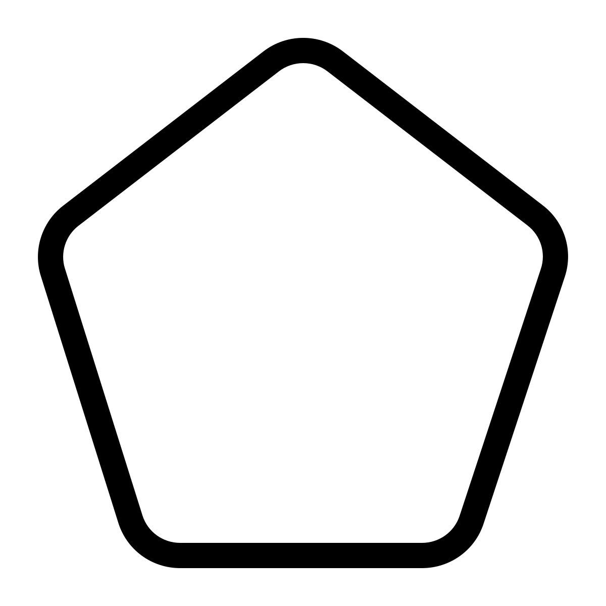 Pentagon White Icons – Free Download SVG, PNG, GIF