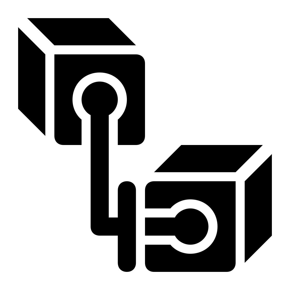 blockchain luftlücke icon