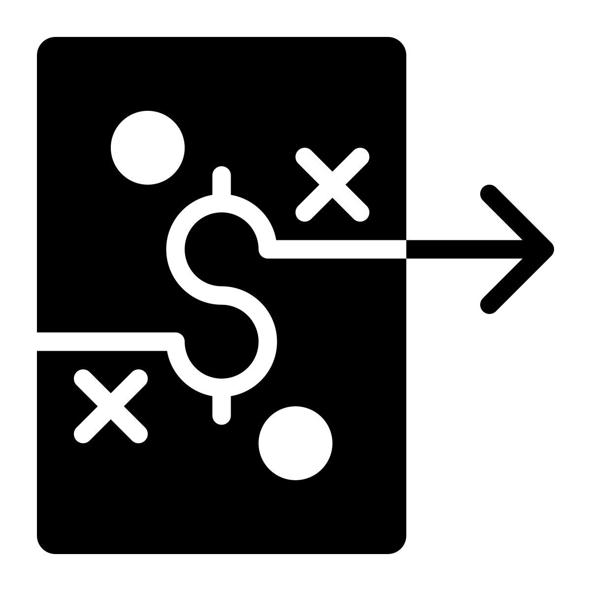 icono estrategia de salida