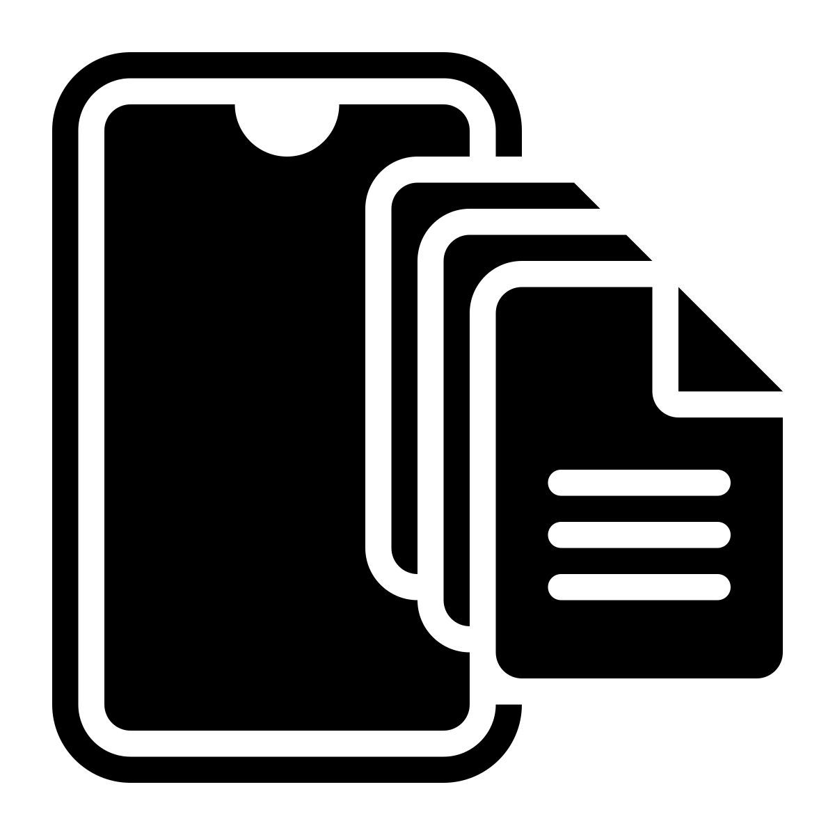 smartphone data icon