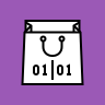 external bag-happy-new-year-squares-amoghdesign icon