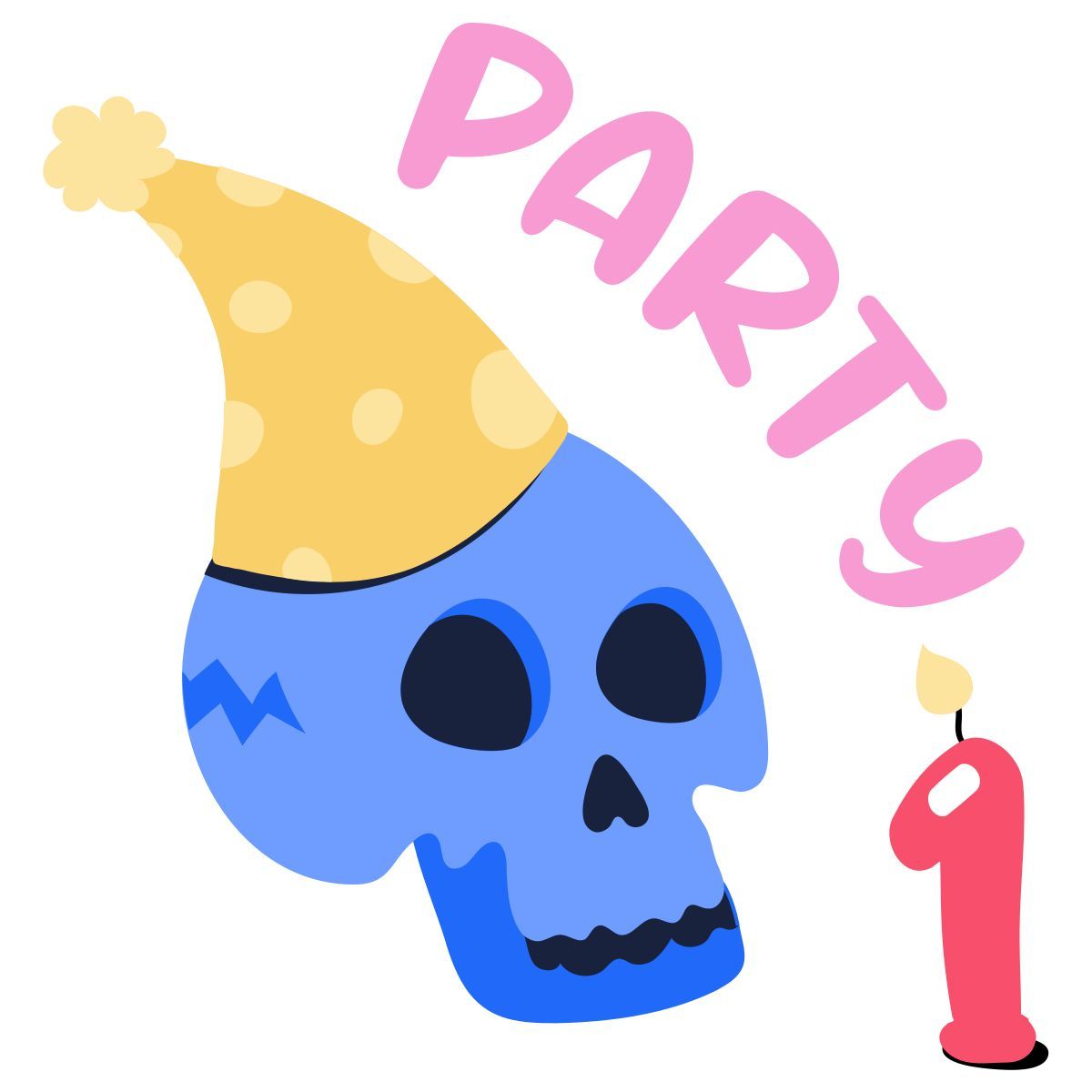 birthday skull icon