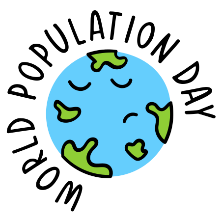 Population Day icon in Stickers Style