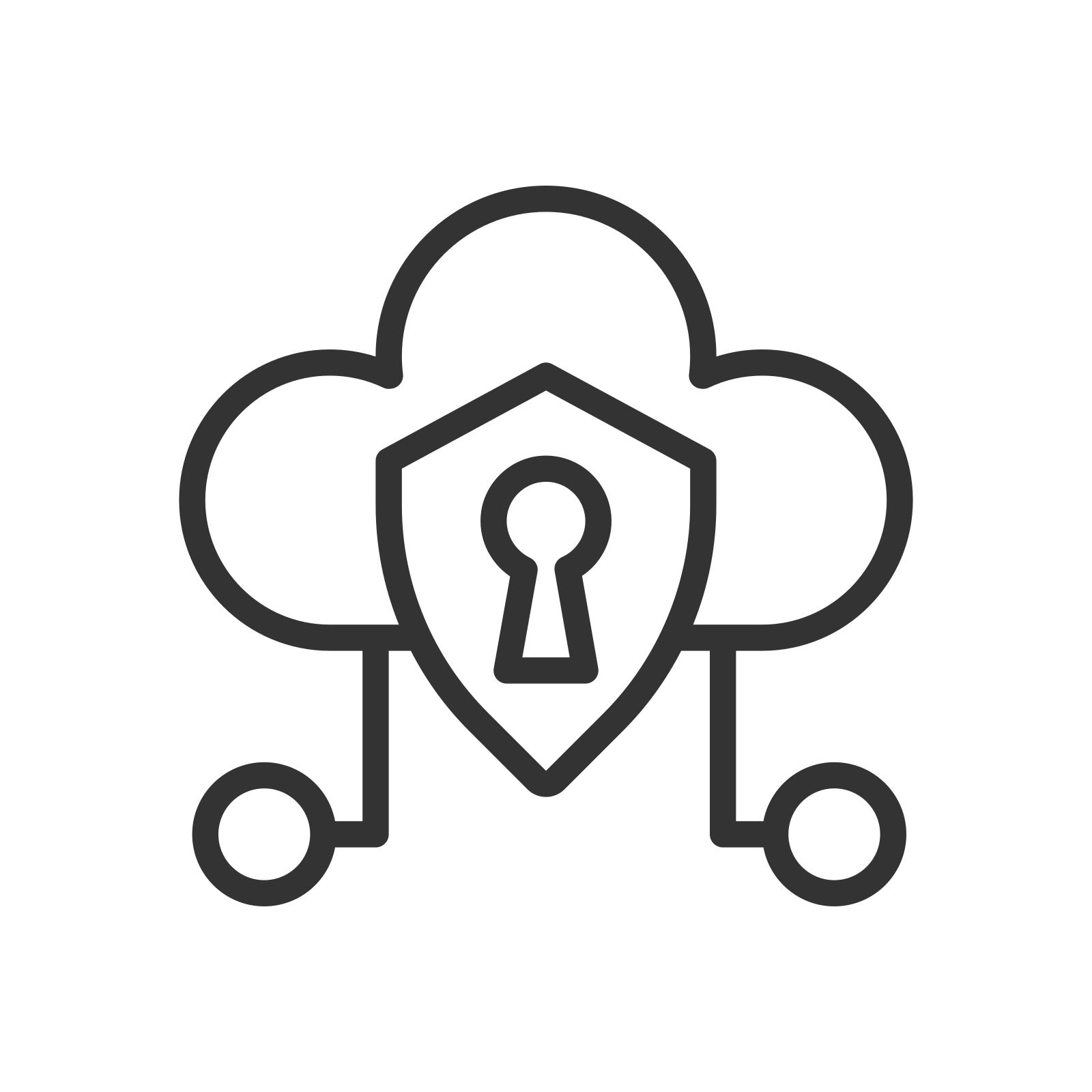 external Cloud-Security-online-security-stroke-papa-vector icon