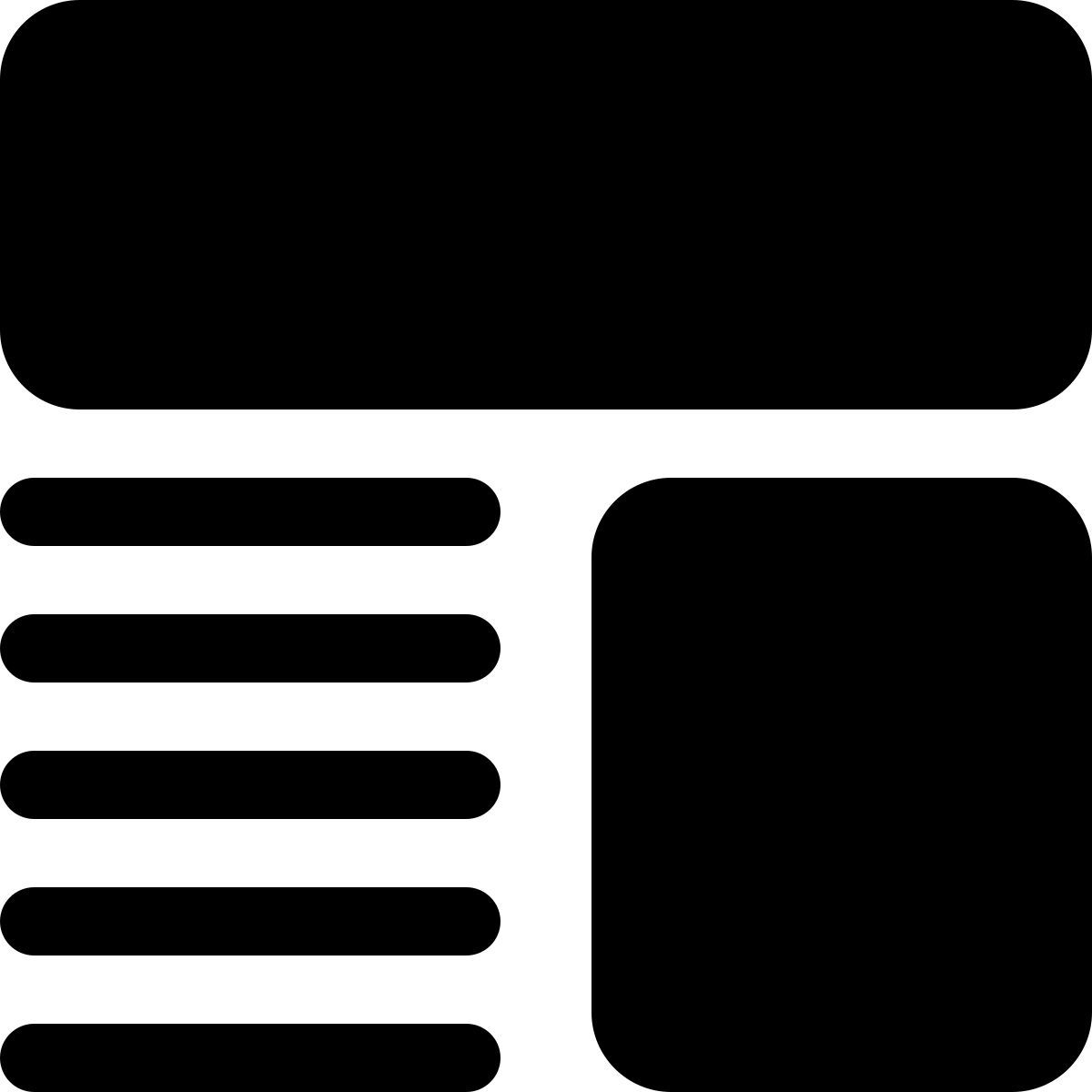 layout del testo icon