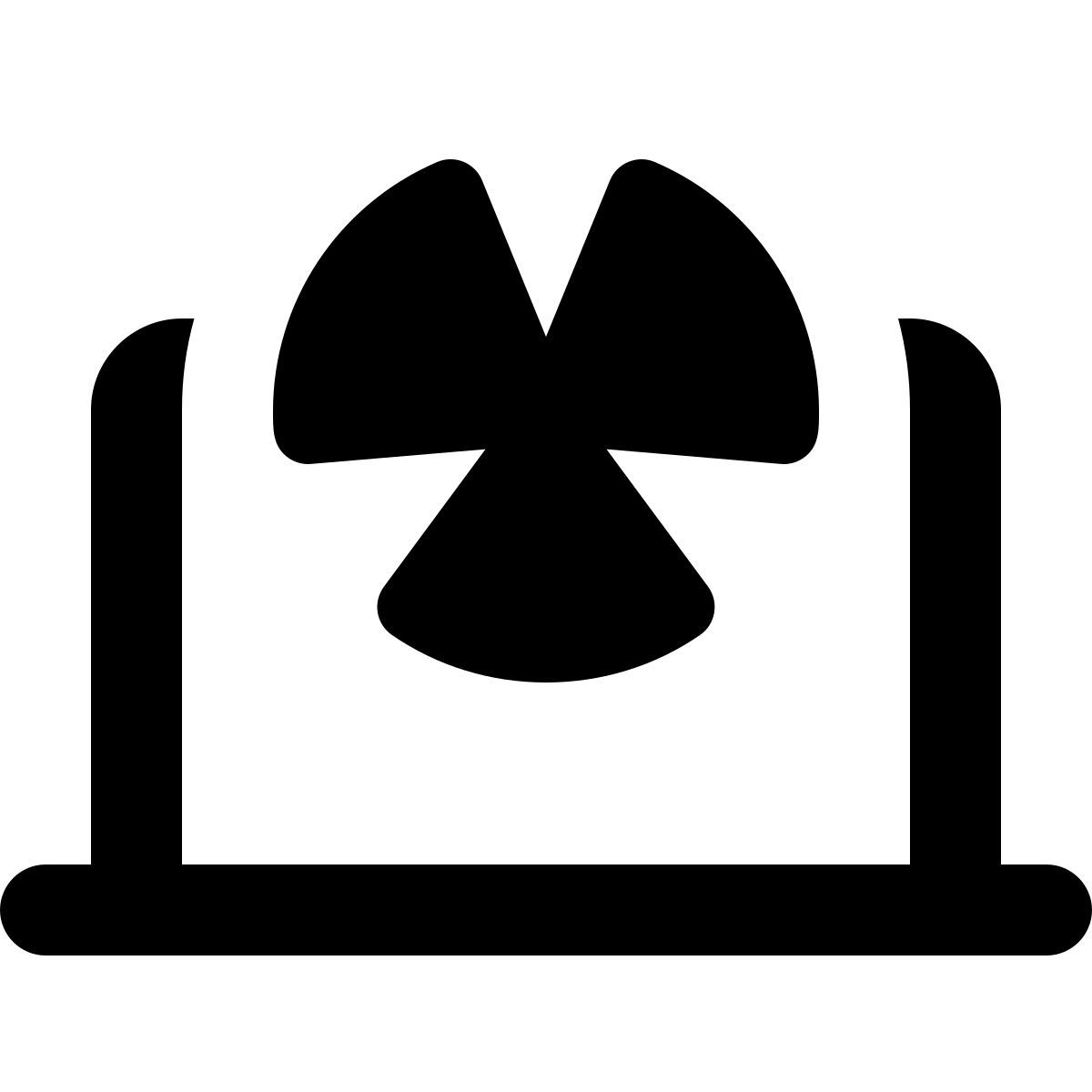 nuclear warning laptop icon