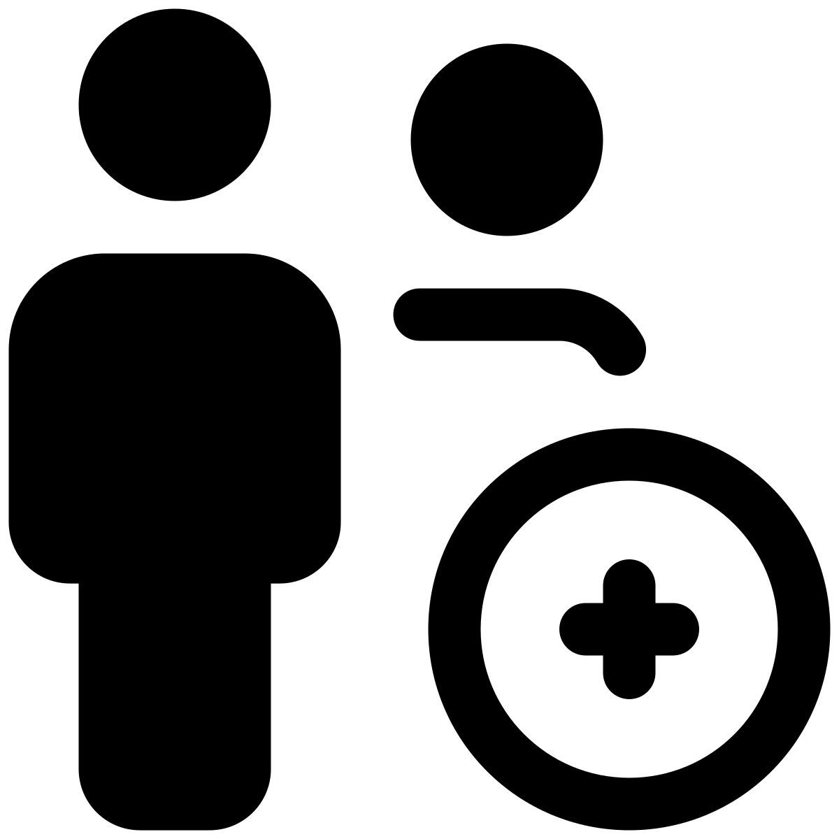 外部向小组添加更多成员进行个人讨论完整多重粗体复兴 icon