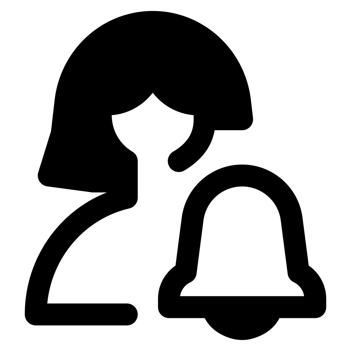 alert bell notification on a user device icon