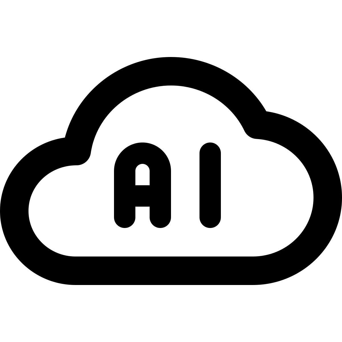 cloud di intelligenza artificiale icon