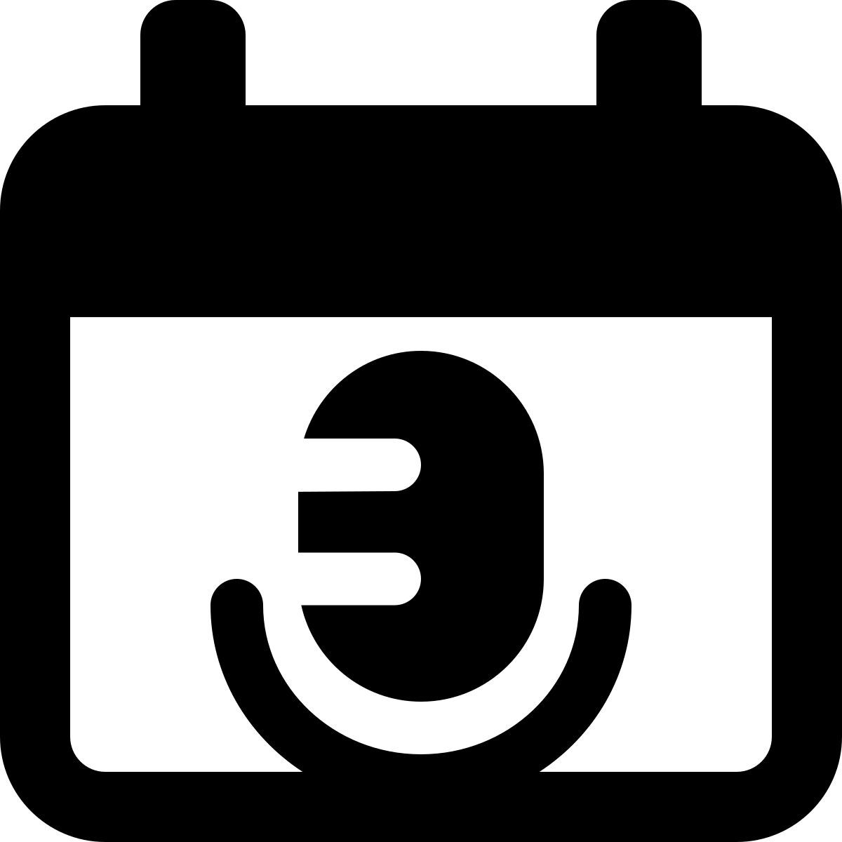 programação de áudio externo e conteúdo vocal em um calendário seo bold tal revivo icon