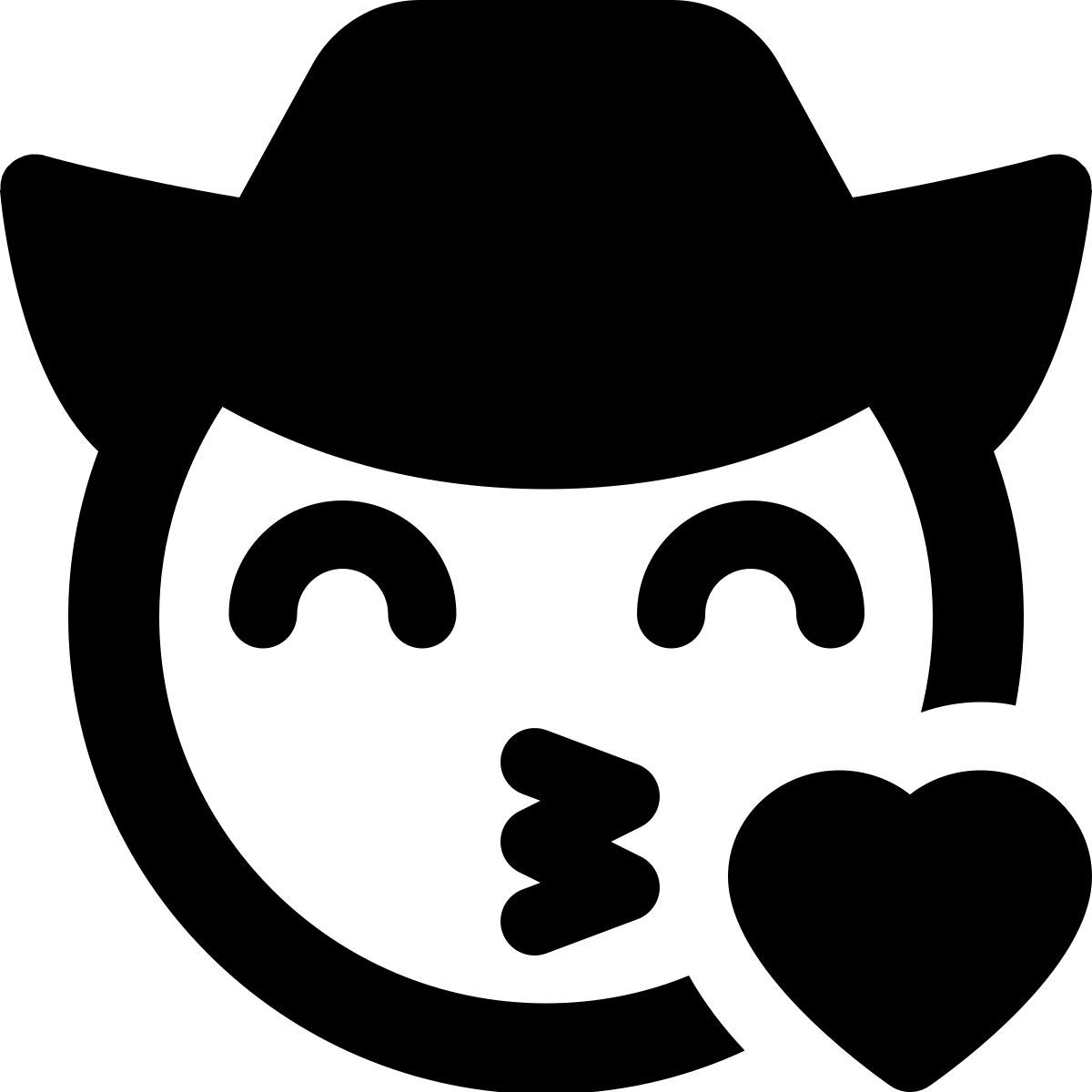 cowboy wirft kuss zu icon