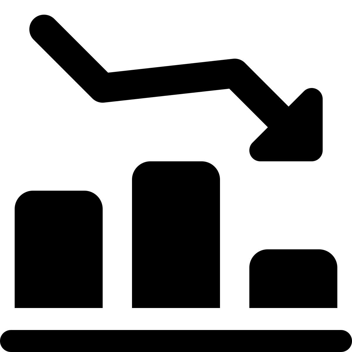 declining chart icon