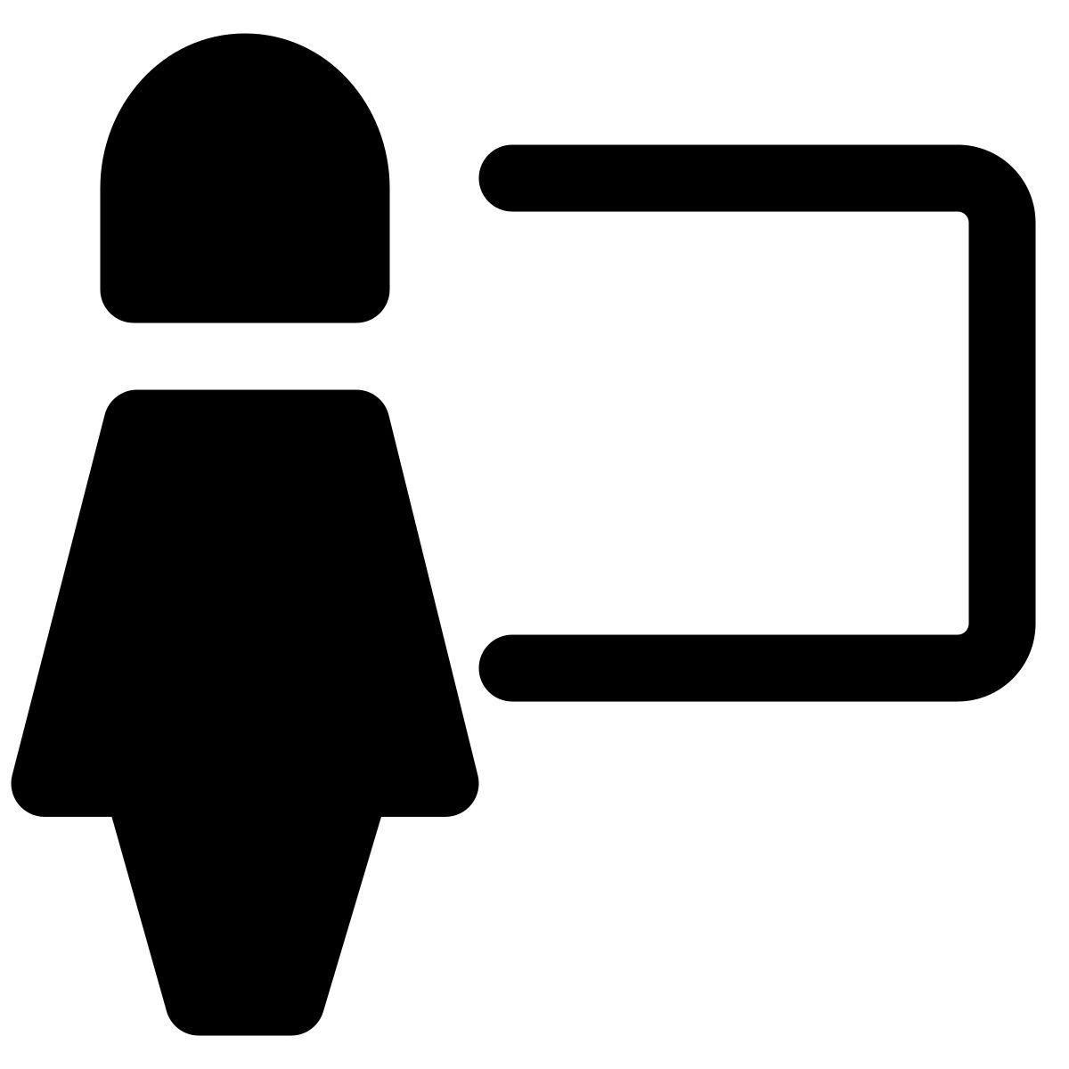 biology class teacher teaches the concepts of zoology icon