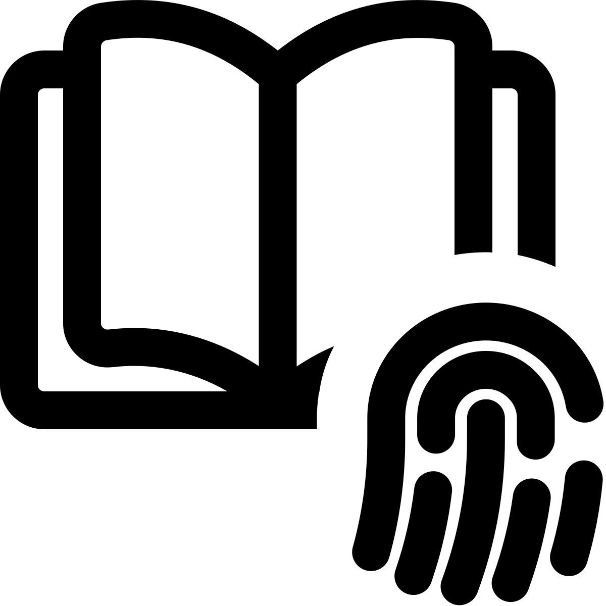 book fingerprint icon