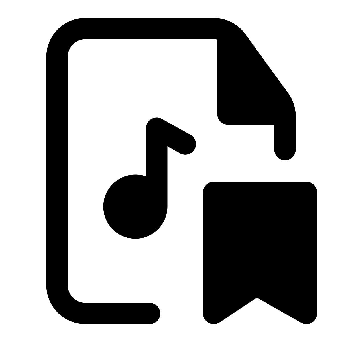 file musicale aggiunto ai preferiti icon