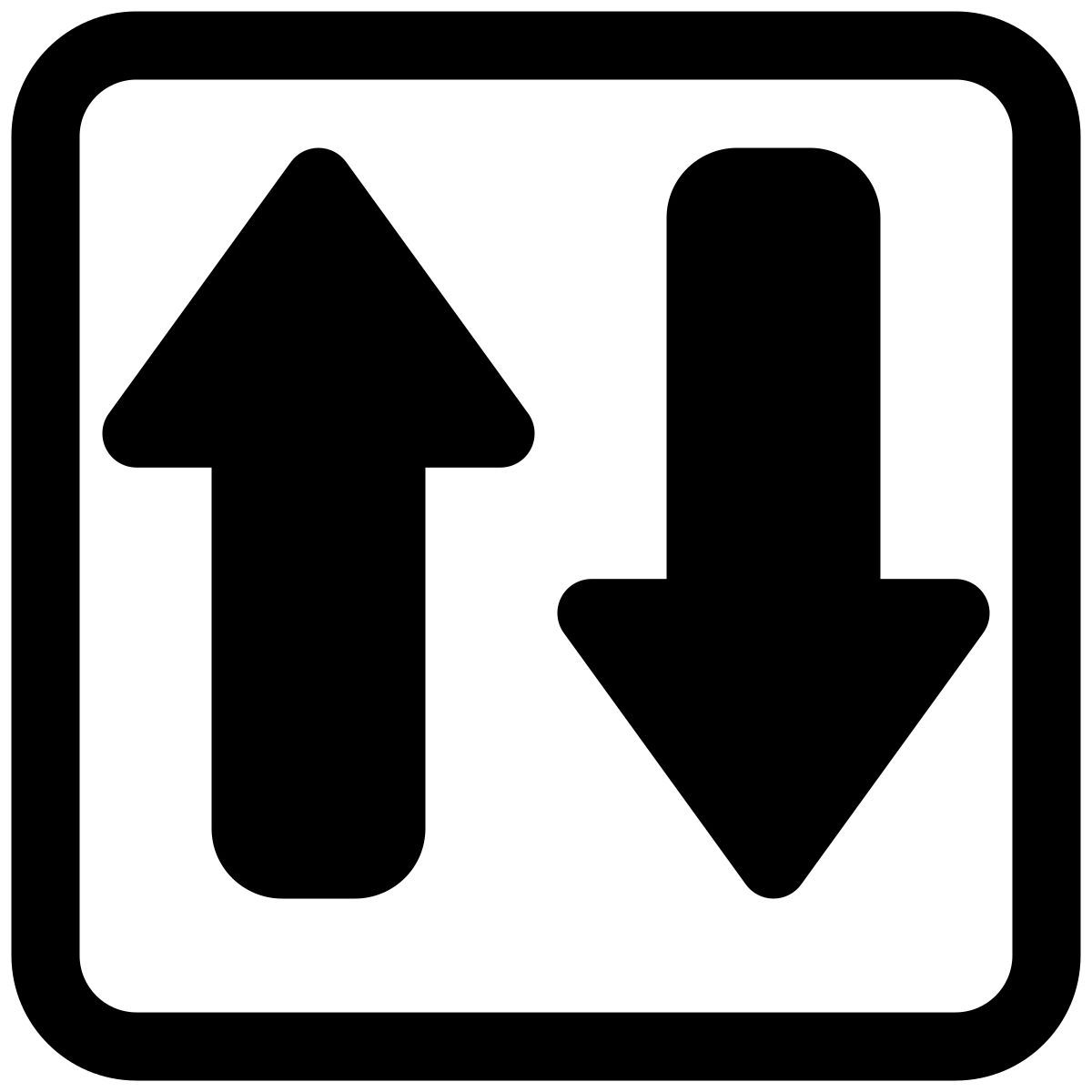 both way traffic icon