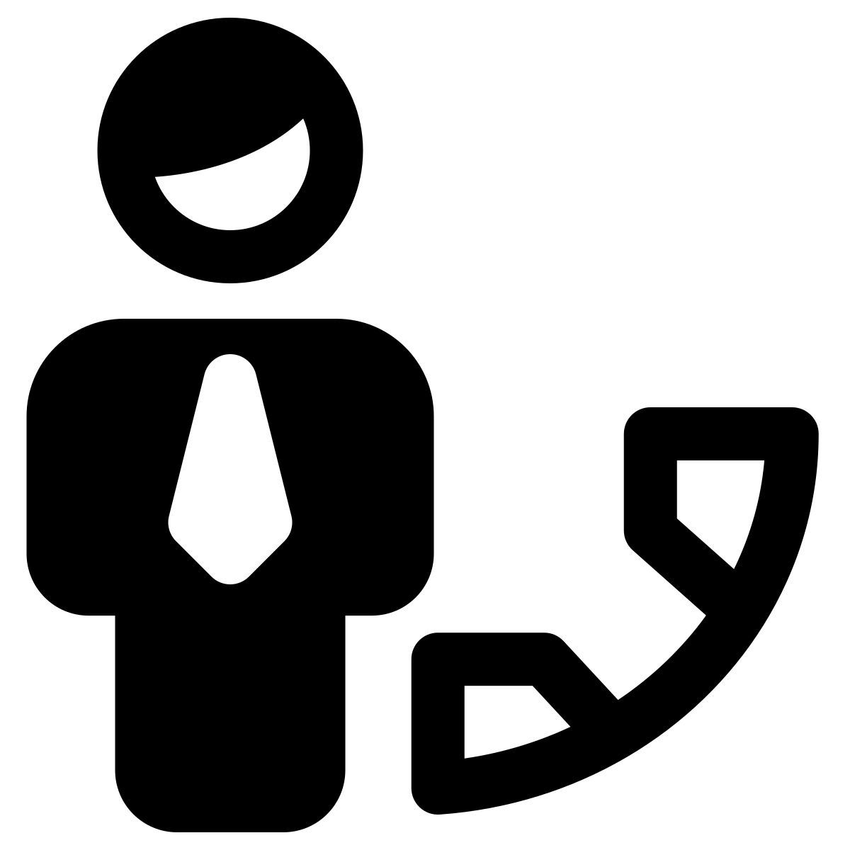 businessman with a conference call with other staff icon