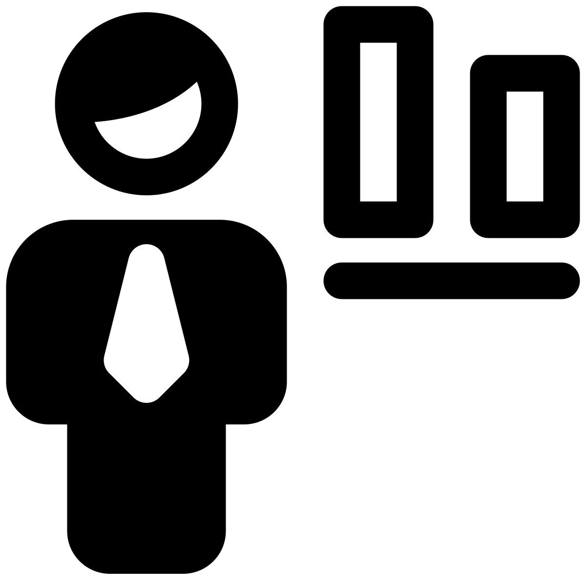 button alignment of a word document for an businessman to adjust icon