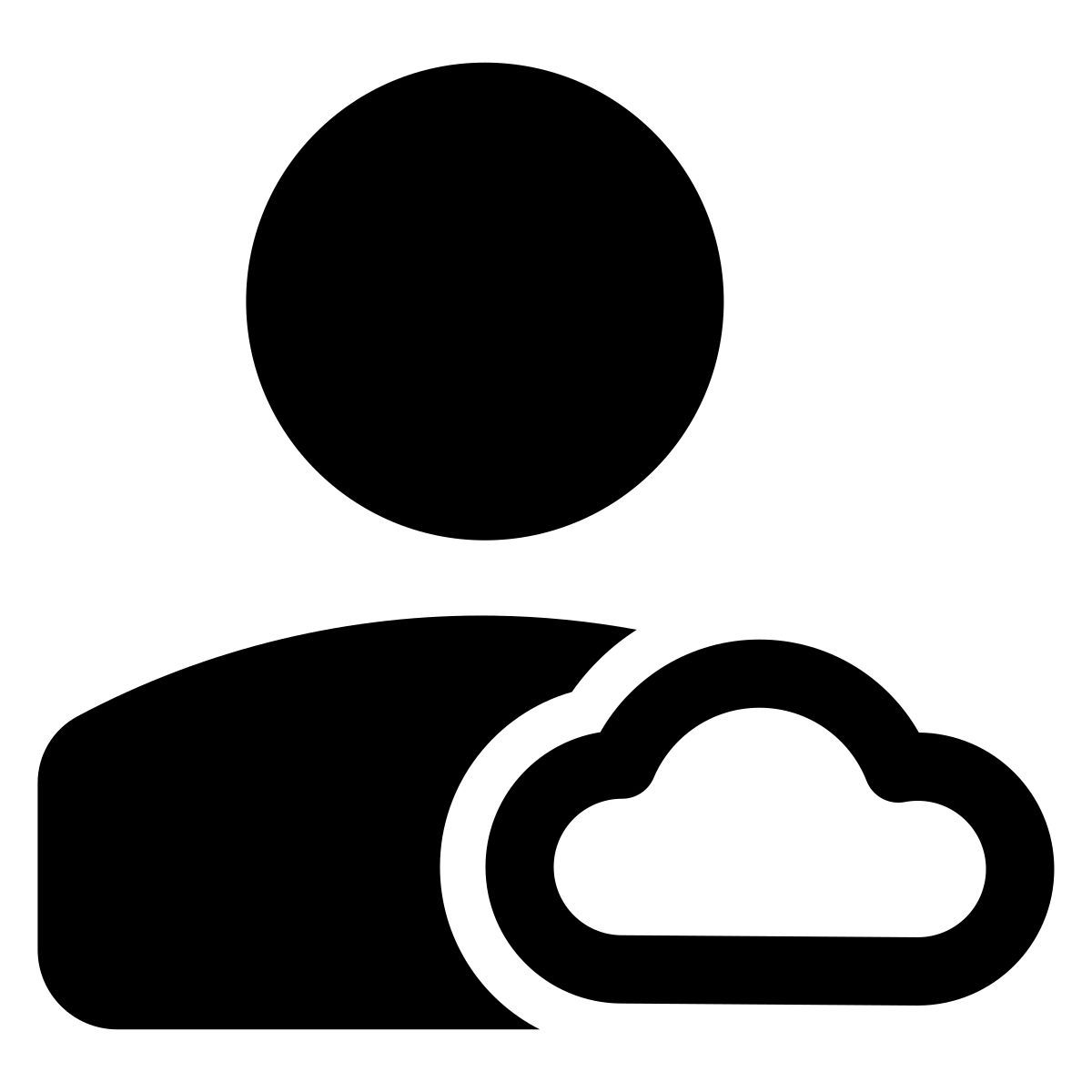 utilisateur du cloud icon